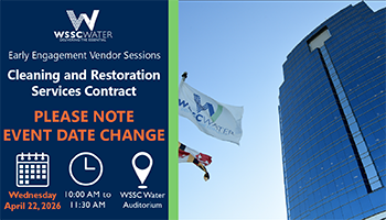 Early Engagement Vendor Sessions: Cleaning and Restoration Services. PLEASE NOTE EVENT DATE CHANGE. 14501 Sweitzer Lane, Laurel, MD 20707.