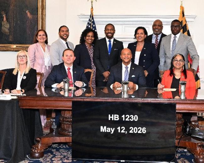 Governor Wes Moore signing House Bill 1230