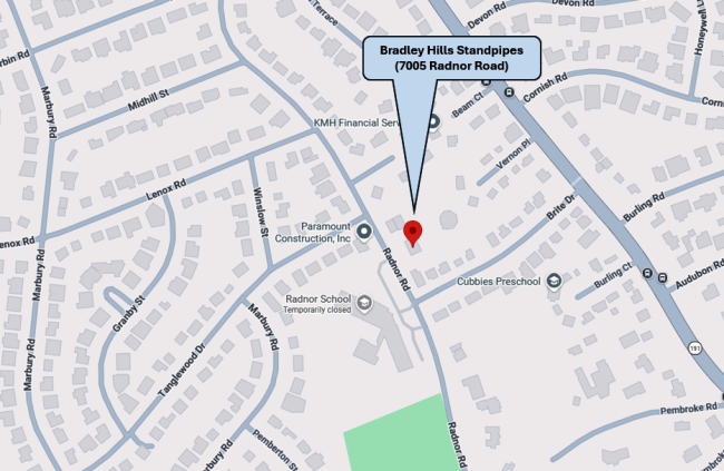 Bradley Hills Standpipes Location