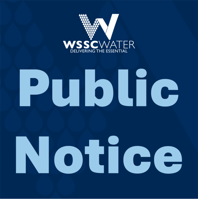 WSSC Water Public Notice
